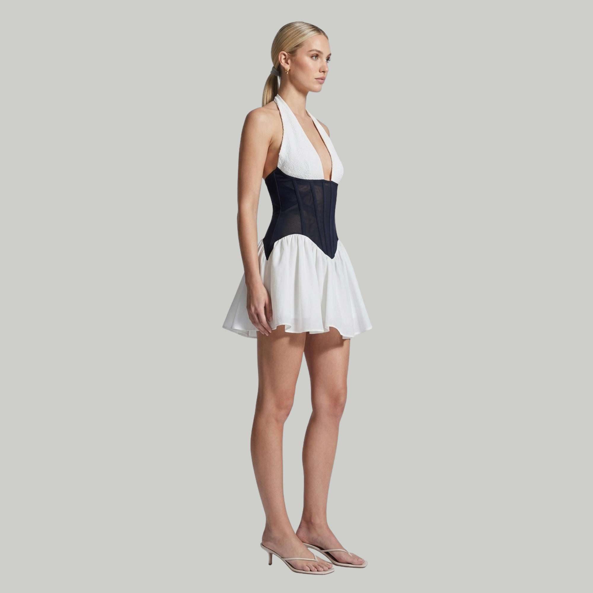 Elowen Ivory Corset Mini Dress