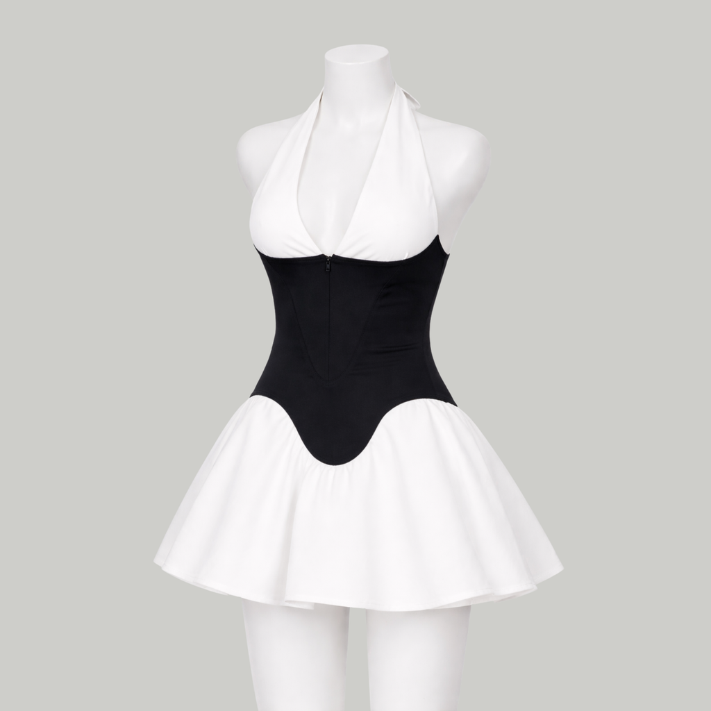 Elowen Ivory Corset Mini Dress