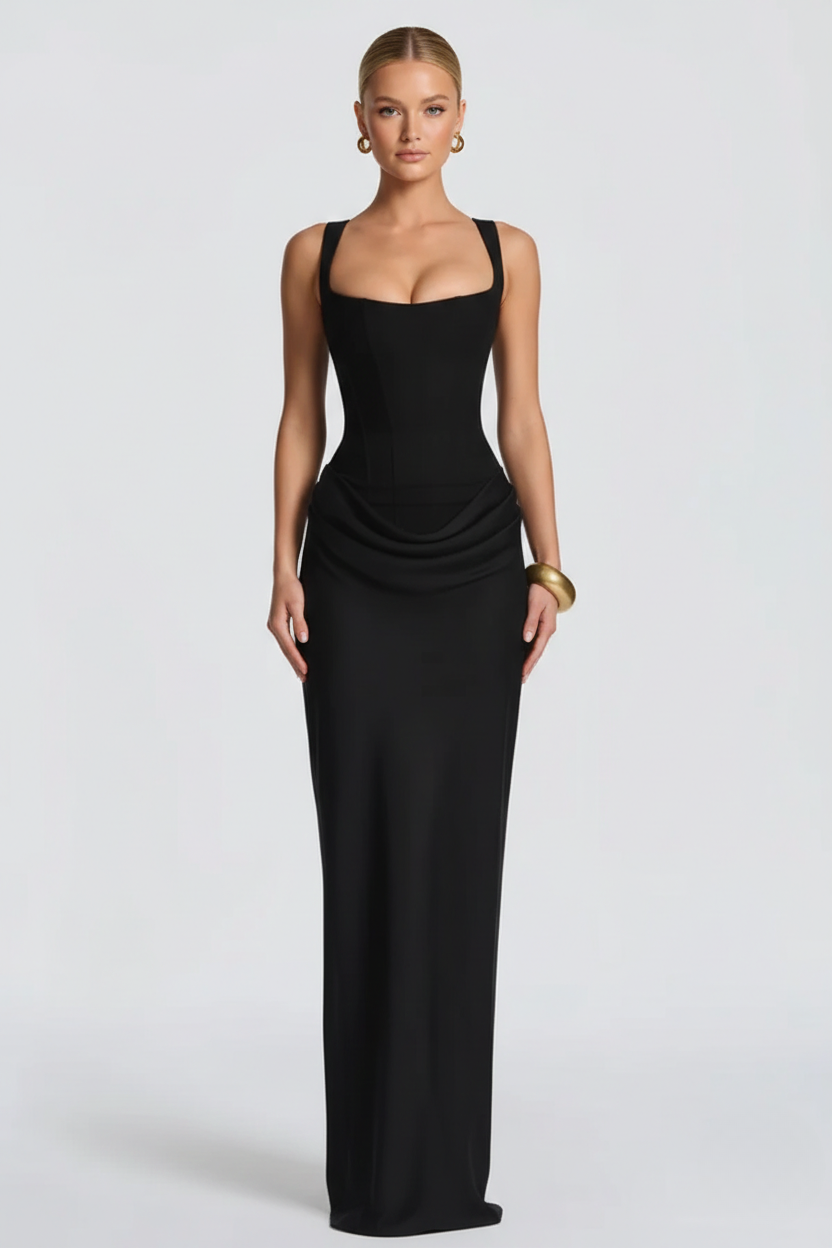 Valentina Draped Corset Gown